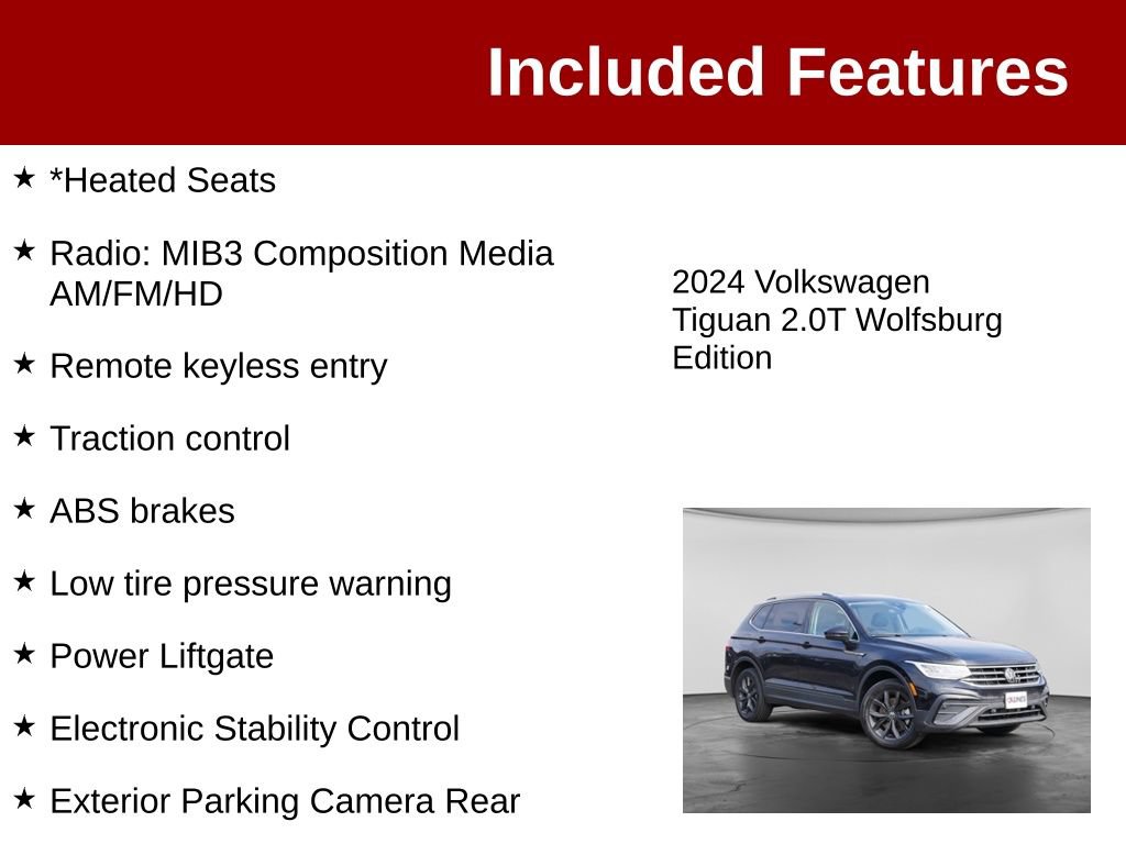 Used 2024 Volkswagen Tiguan Wolfsburg Edition FWD image 3
