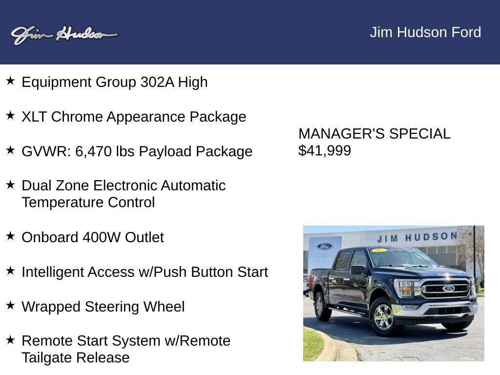 Certified 2023 Ford F150 XLT w/ Equipment Group 302A High image 12