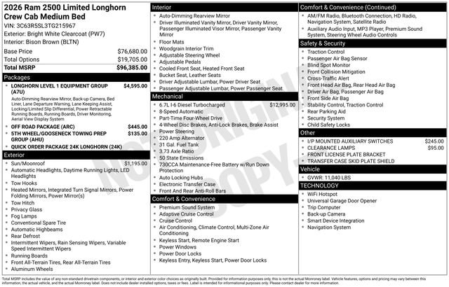 New 2026 RAM 2500 Limited image 25