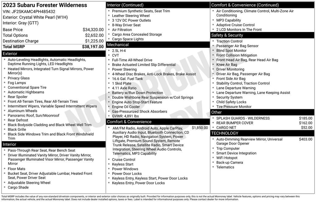 Used 2023 Subaru Forester Wilderness AWD/4WD image 6