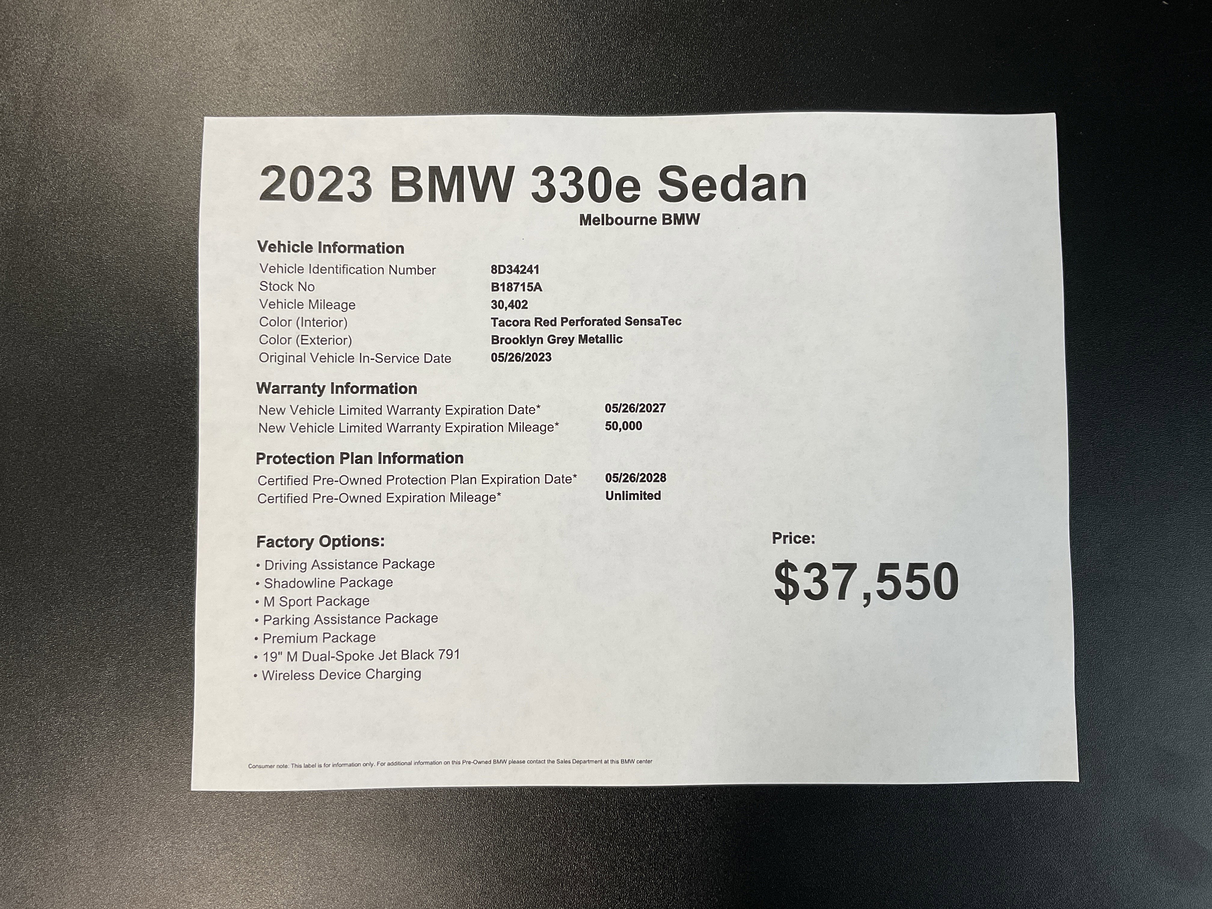 Certified 2023 BMW 330e w/ M Sport Package image 36