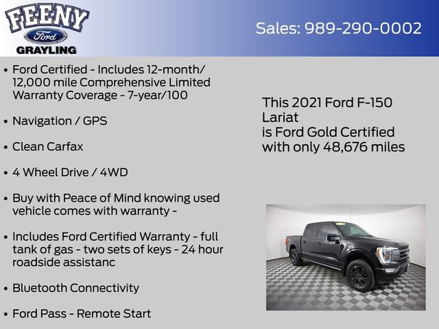 Certified 2021 Ford F150 Lariat w/ Equipment Group 502A High AWD/4WD image 5