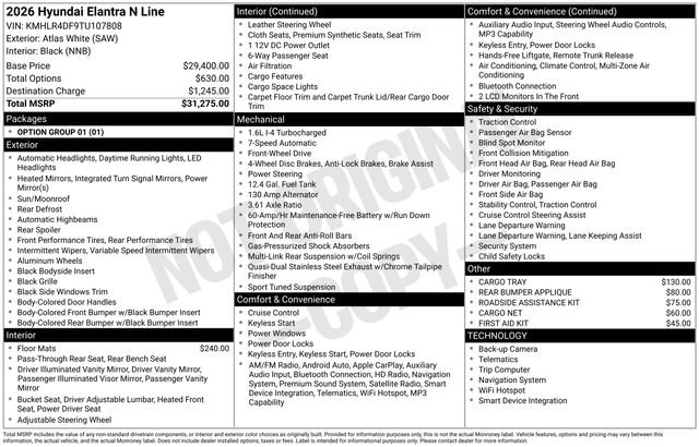 New 2026 Hyundai Elantra N Line image 18