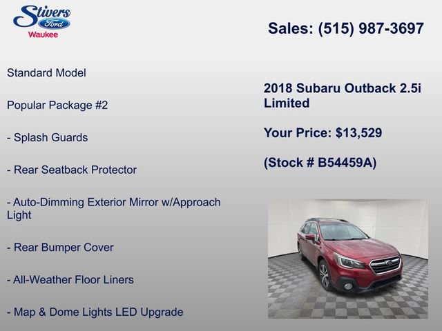 Used 2018 Subaru Outback 2.5i Limited w/ Popular Package #2 image 7