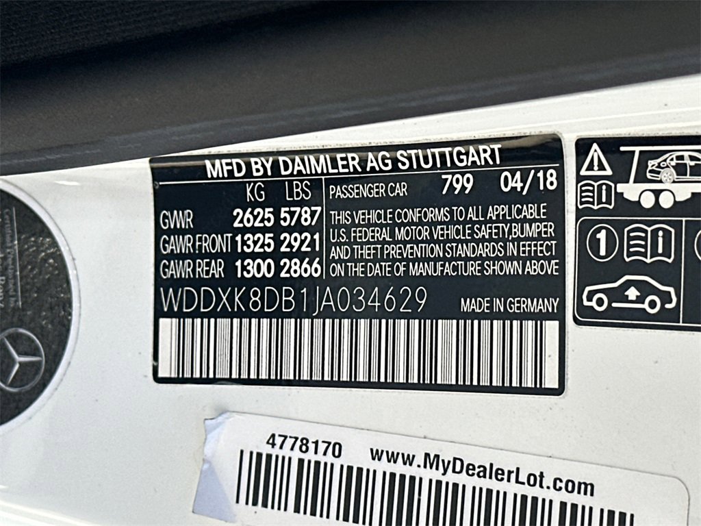 Used 2018 Mercedes-Benz S 560 Cabriolet image 9