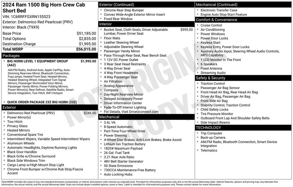 Used 2024 RAM 1500 Big Horn AWD/4WD image 35