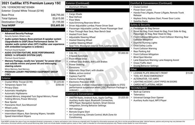 Used 2021 Cadillac XT5 Premium Luxury image 37