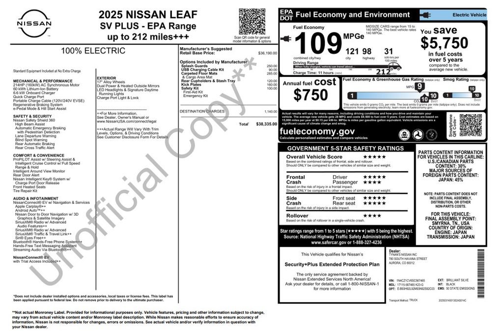 Used 2025 Nissan Leaf SV Plus FWD video 2