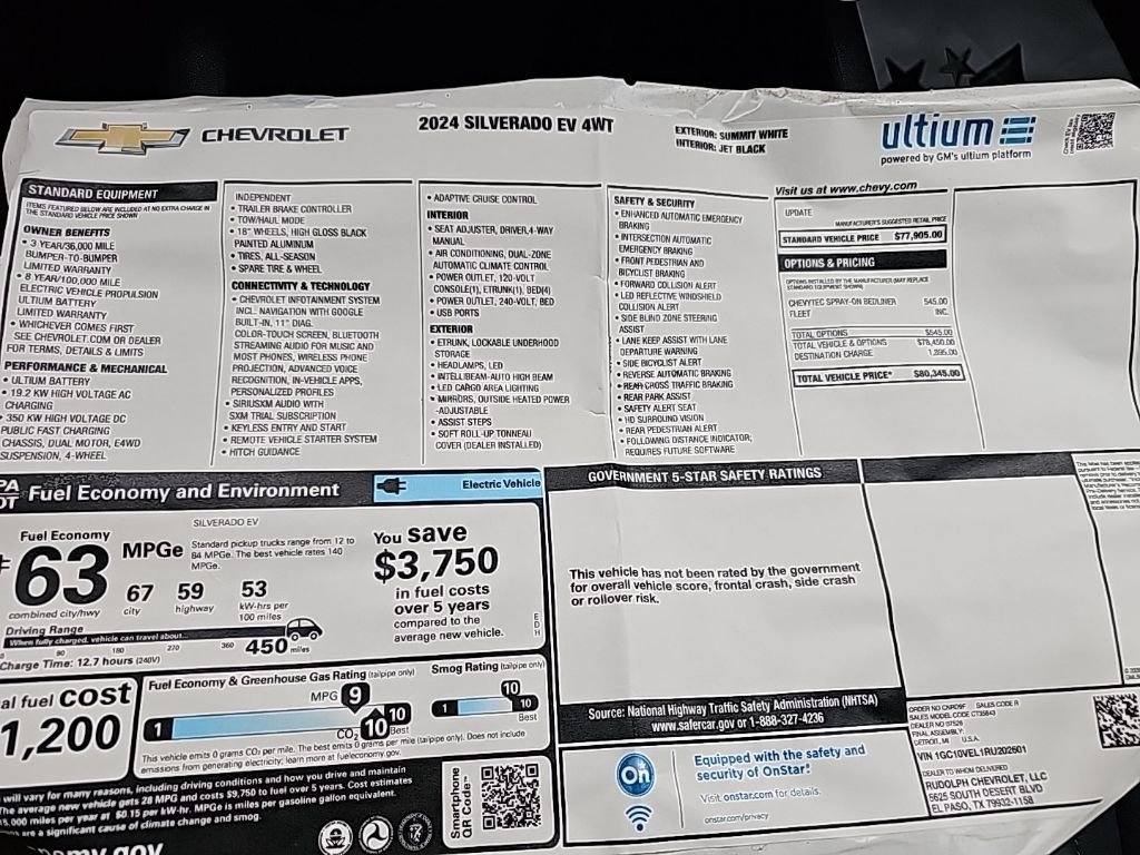 Used 2024 Chevrolet Silverado EV W/T image 18