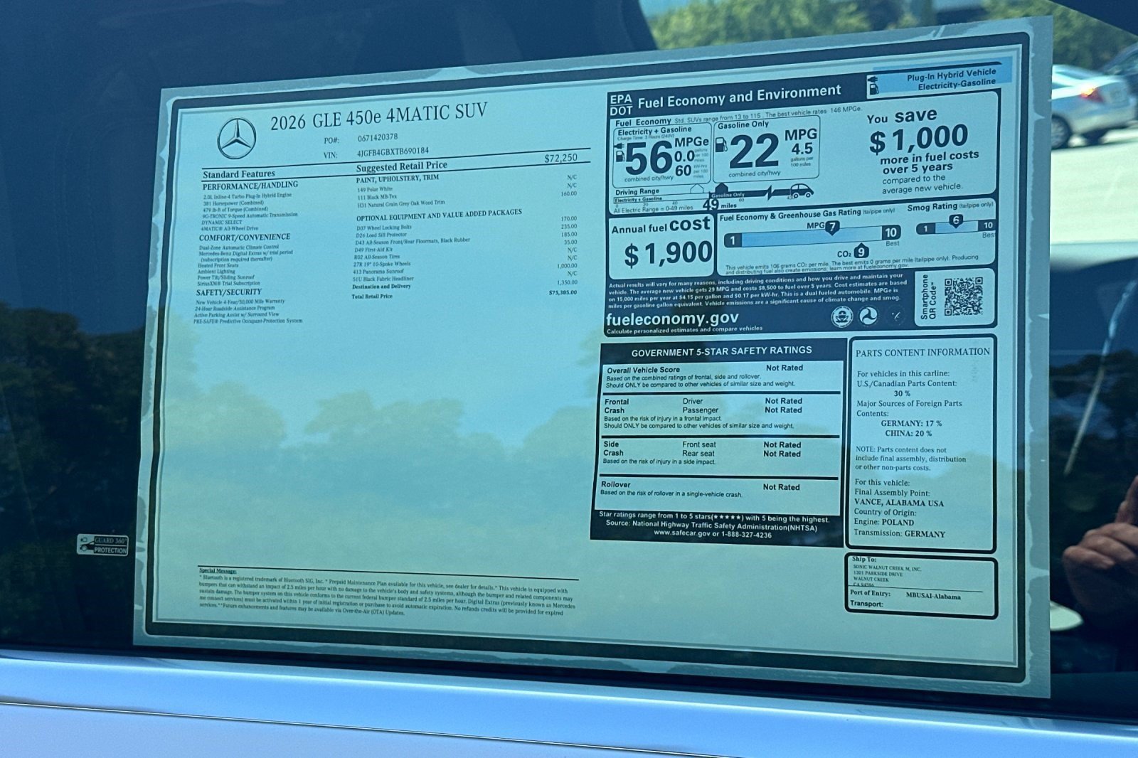 New 2026 Mercedes-Benz GLE 450e 4MATIC image 28
