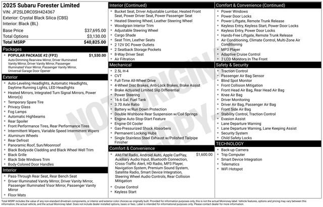 Used 2025 Subaru Forester Limited w/ Popular Package #2 image 32