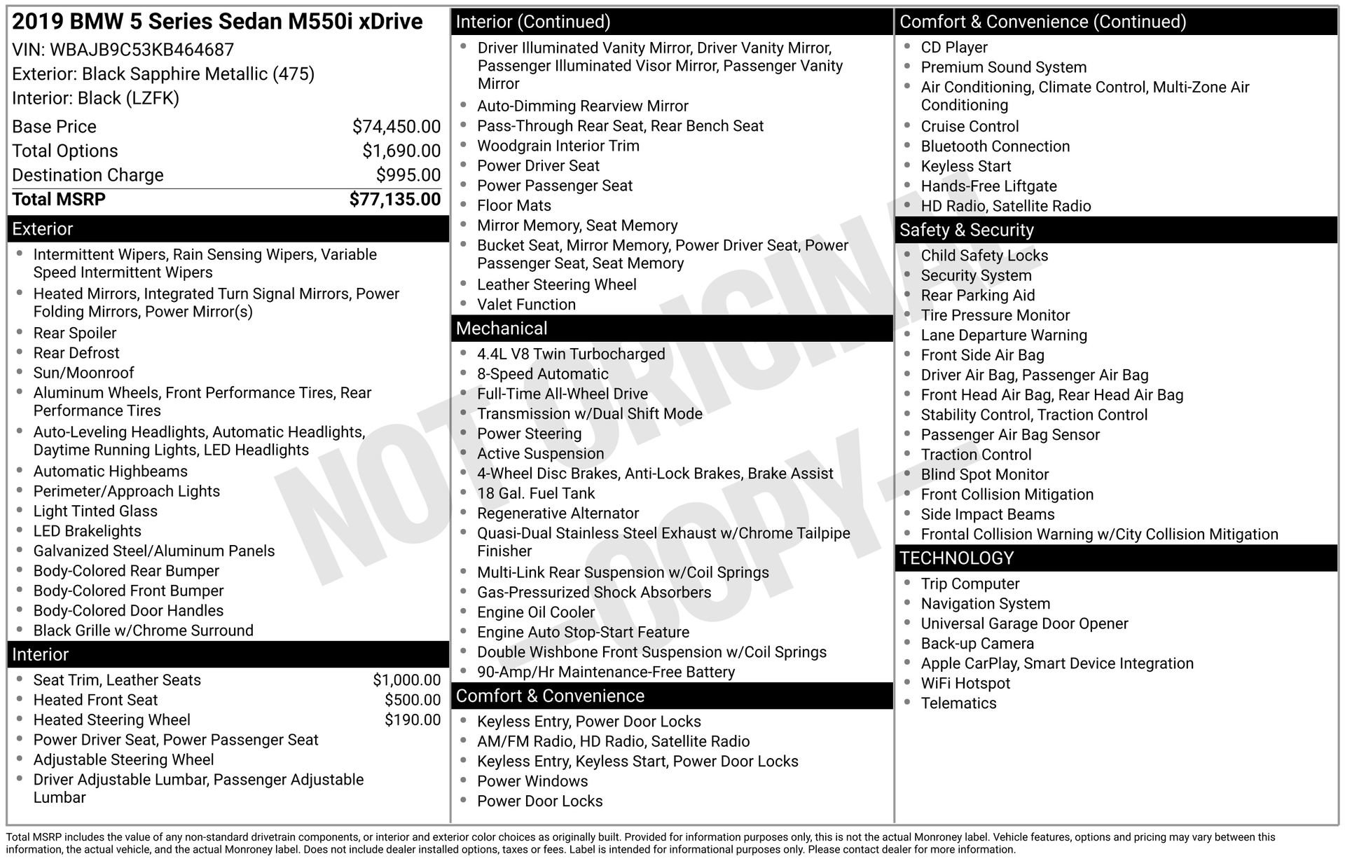 Used 2019 BMW M550i xDrive M550i xDrive image 46