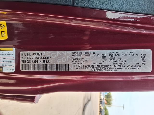 Used 2022 Jeep Gladiator Overland w/ Popular Equipment Package AWD/4WD image 9