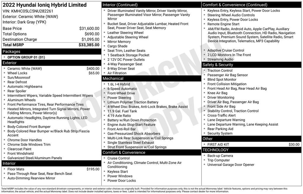 Used 2022 Hyundai Ioniq Limited image 17