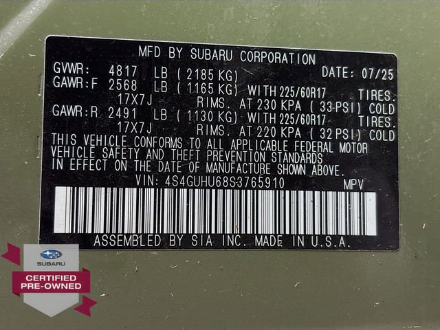 Certified 2025 Subaru Crosstrek 2.5i Wilderness w/ Wilderness Package image 32