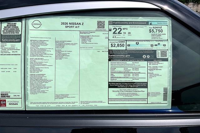 New 2026 Nissan Z Sport image 12