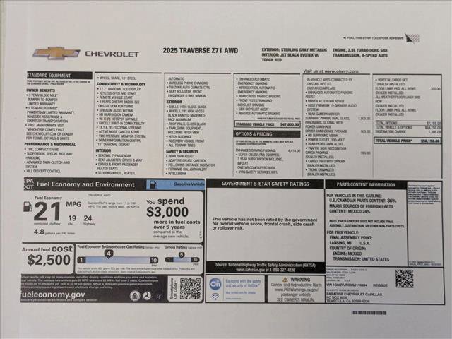Certified 2025 Chevrolet Traverse Z71 w/ Enhanced Driving Package image 30