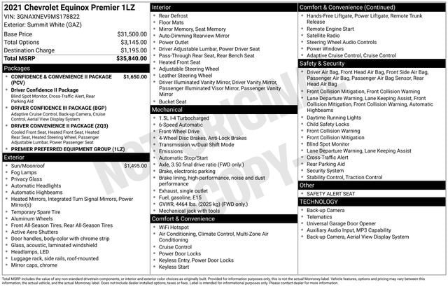 Used 2021 Chevrolet Equinox Premier FWD image 2