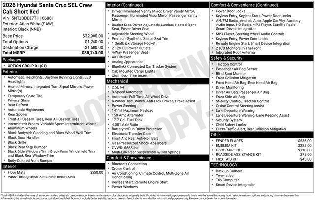 New 2026 Hyundai Santa Cruz SEL AWD/4WD image 48