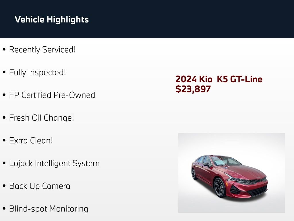 Used 2024 Kia K5 GT-Line w/ GT-Line Premium Package FWD image 2