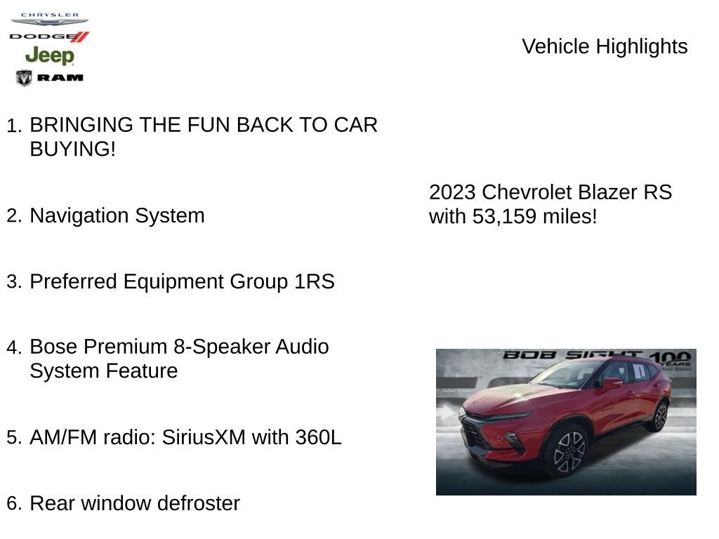 Used 2023 Chevrolet Blazer RS image 2