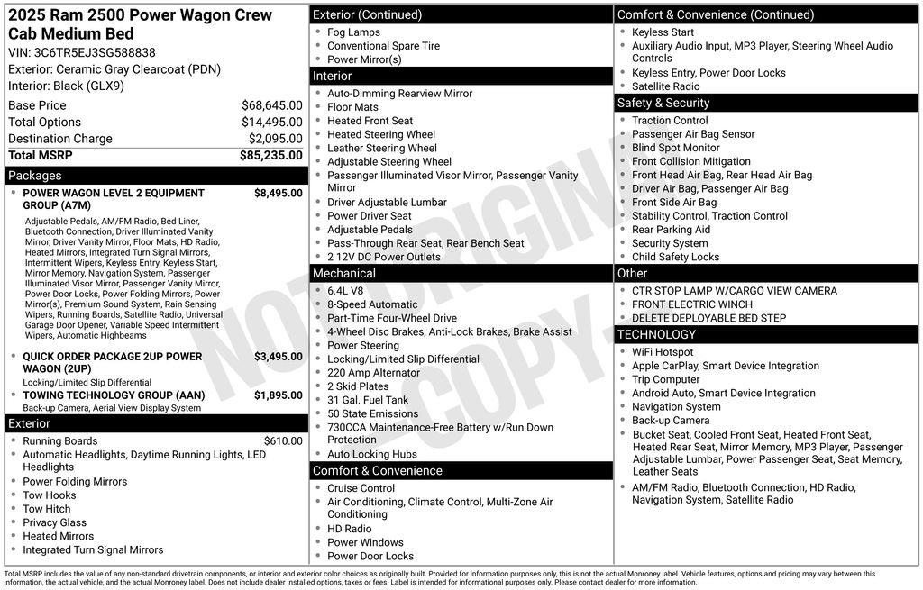 New 2025 RAM 2500 Power Wagon AWD/4WD image 5