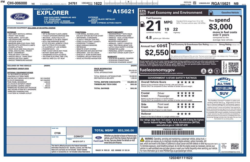 Used 2024 Ford Explorer Timberline w/ Timberline Technology Package AWD/4WD image 38