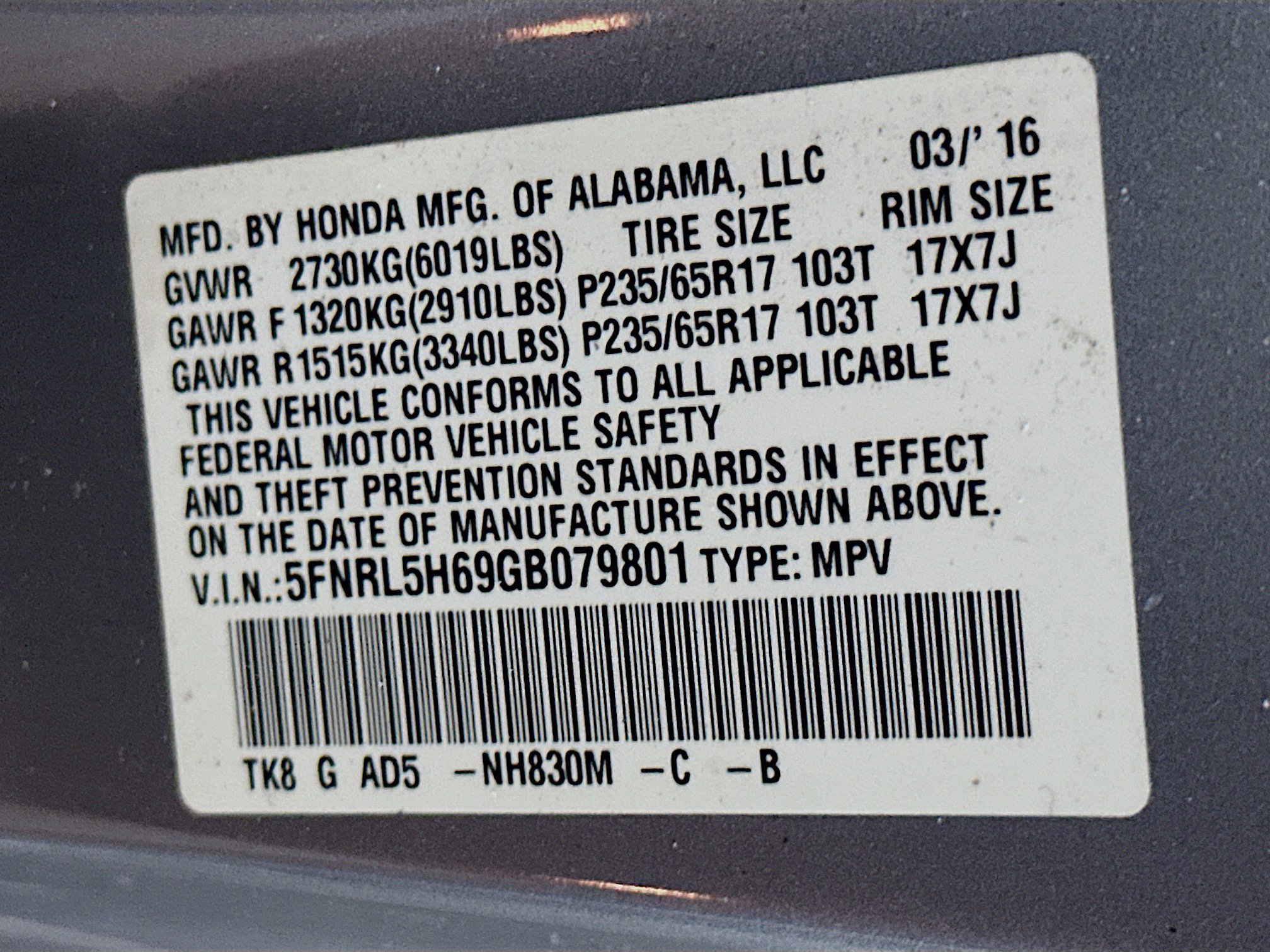 Used 2016 Honda Odyssey EX-L image 12