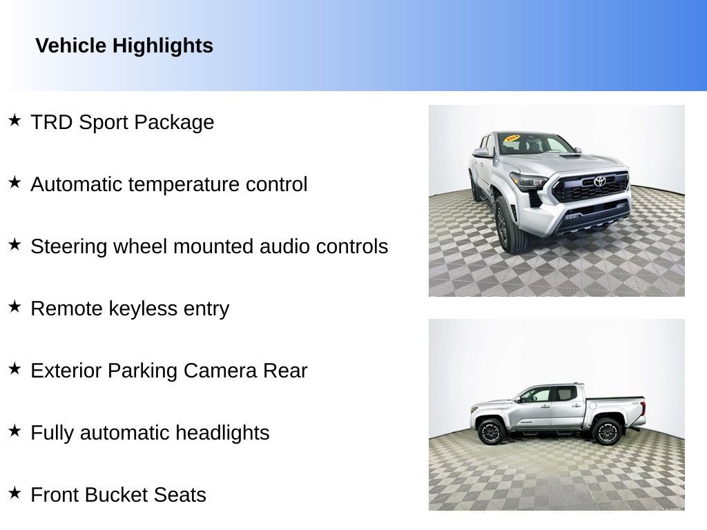 Used 2024 Toyota Tacoma TRD Sport AWD/4WD video 2