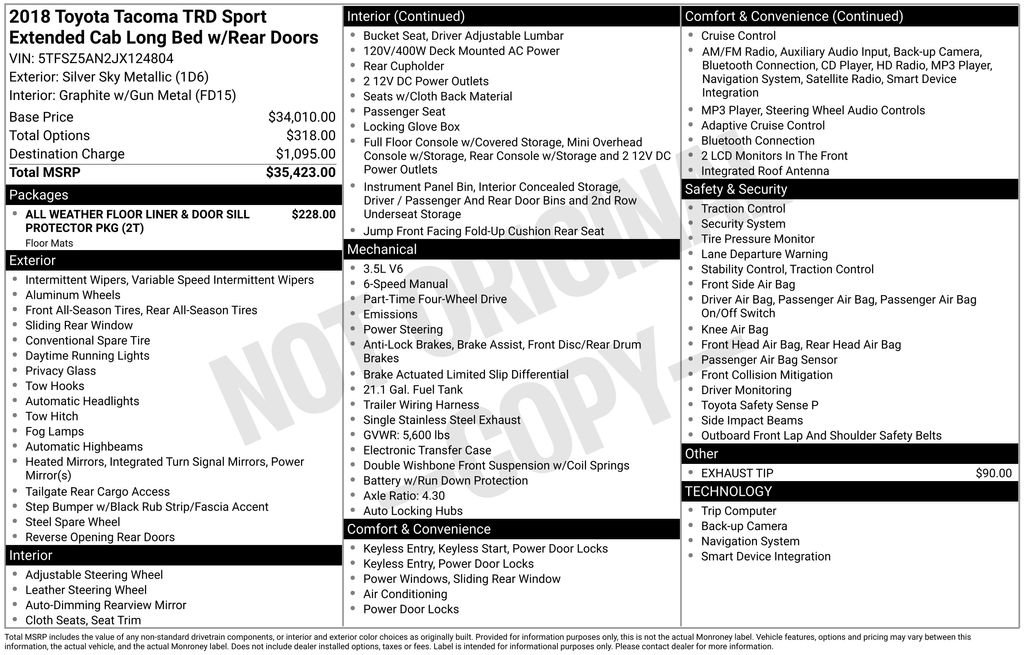 Used 2018 Toyota Tacoma TRD Sport image 10