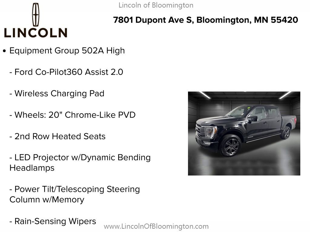 Used 2023 Ford F150 Lariat w/ Equipment Group 502A High image 9