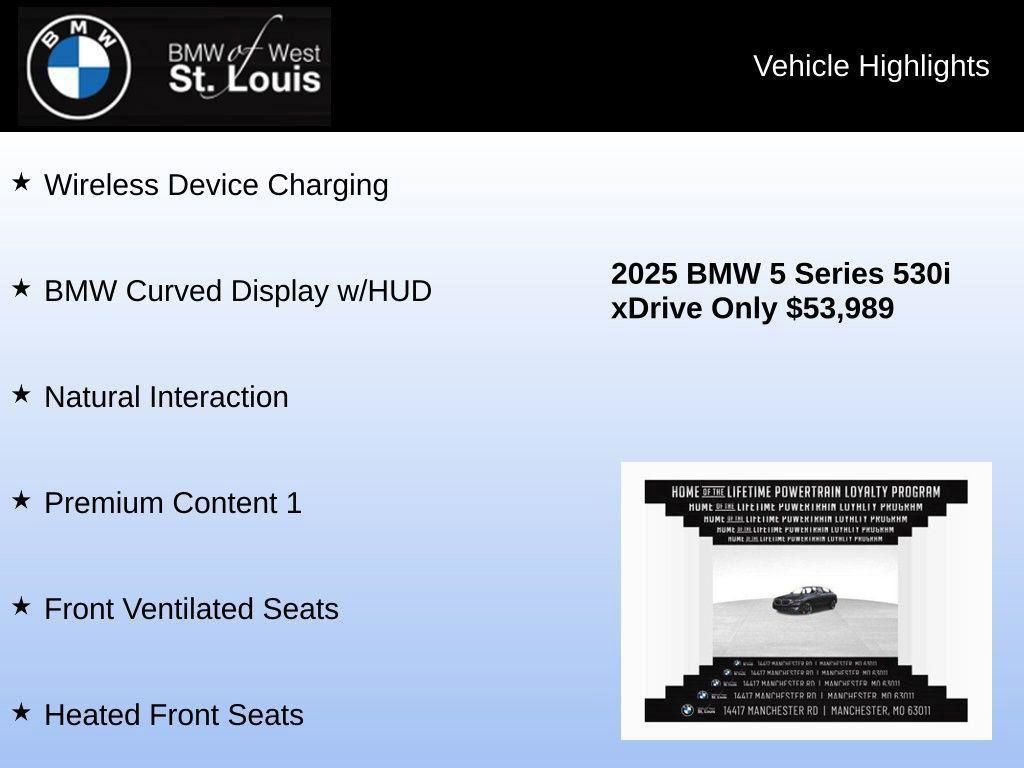 Used 2025 BMW 530i xDrive w/ Premium Package image 37