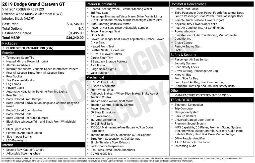 Used 2019 Dodge Grand Caravan GT FWD image 7