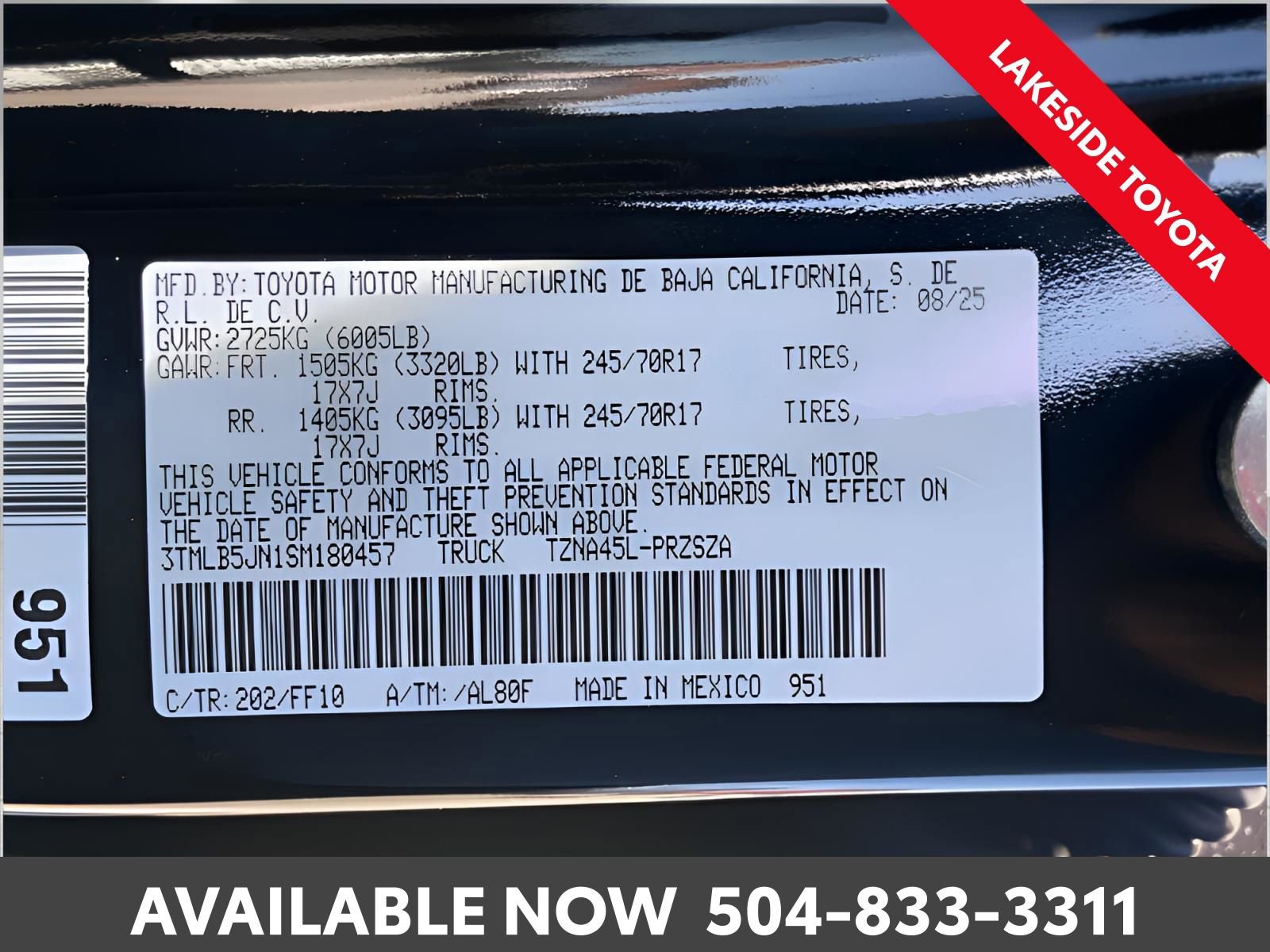 Certified 2025 Toyota Tacoma SR5 image 7