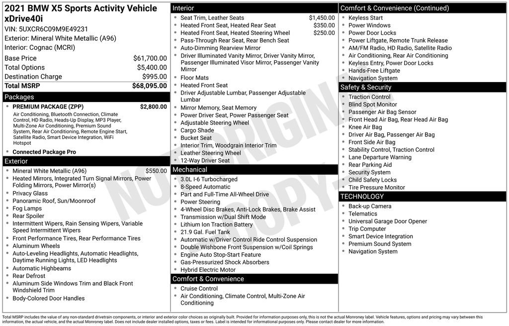 Used 2021 BMW X5 xDrive40i w/ Premium Package image 21