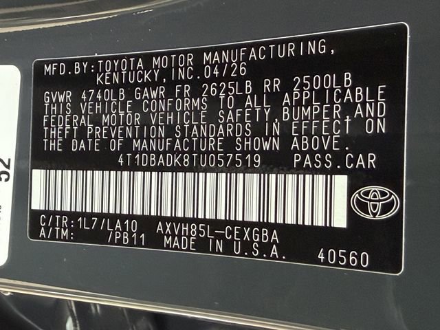 New 2026 Toyota Camry XLE AWD/4WD image 29