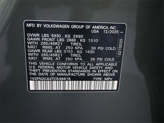 New 2026 Volkswagen Atlas SEL Premium R-Line image 20