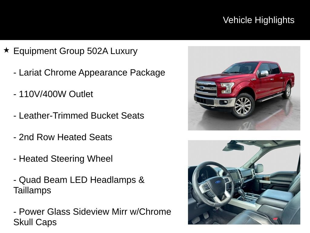 Used 2017 Ford F150 Lariat w/ Equipment Group 502A Luxury AWD/4WD image 11