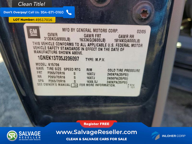 Used 2005 Chevrolet Tahoe LS w/ Safe And Secure Package image 17