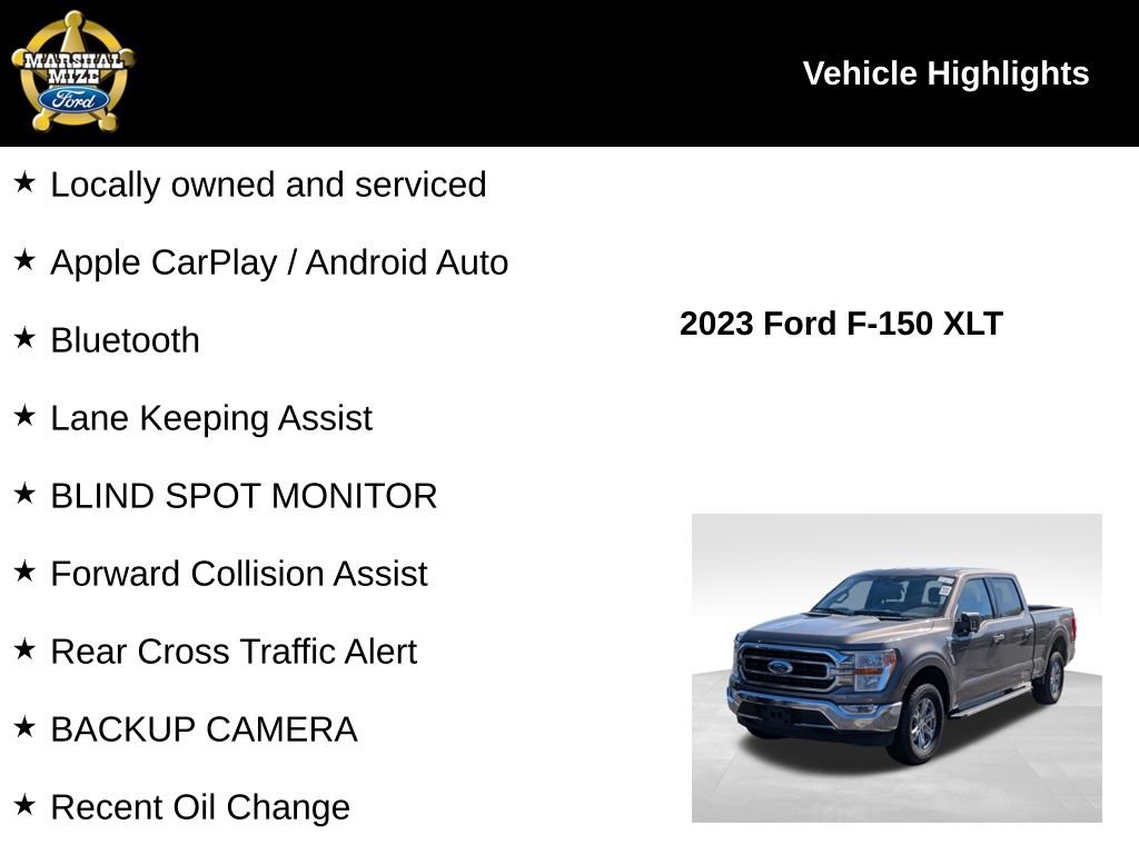 Used 2023 Ford F150 XLT w/ Equipment Group 301A Mid image 2