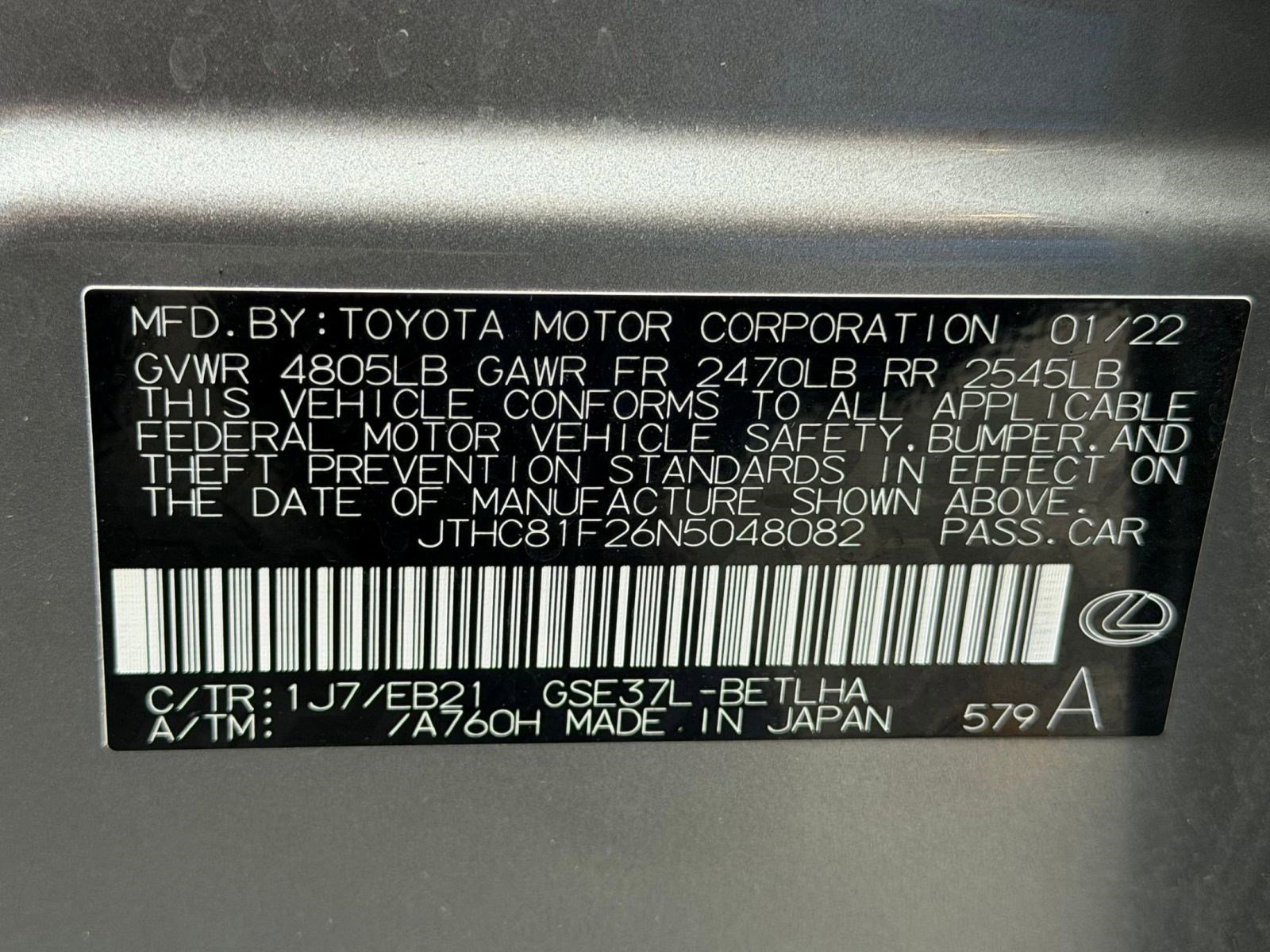 Certified 2022 Lexus IS 300 AWD w/ Comfort Package image 21