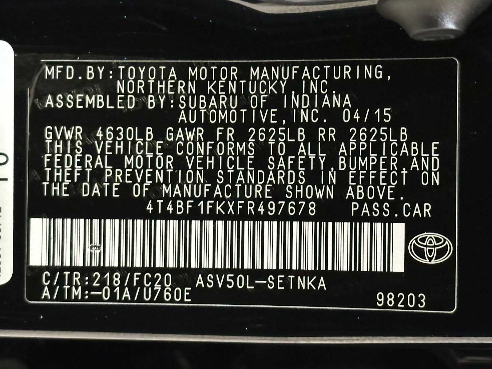 Used 2015 Toyota Camry LE image 29