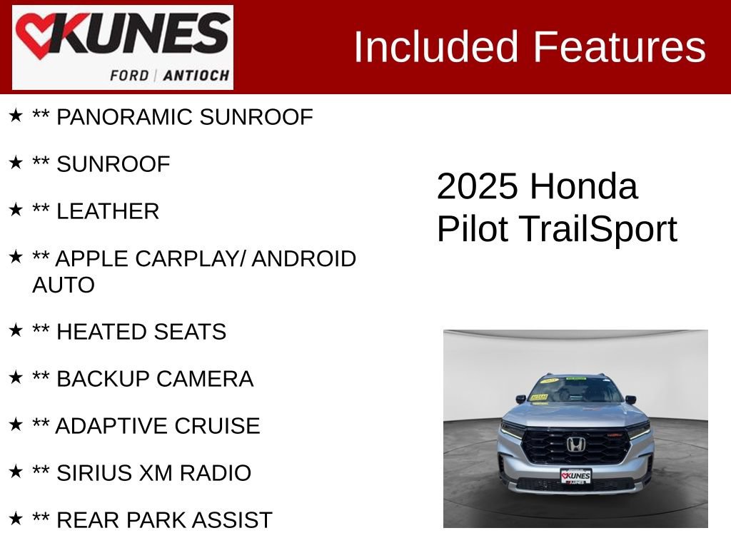 Used 2025 Honda Pilot TrailSport image 3