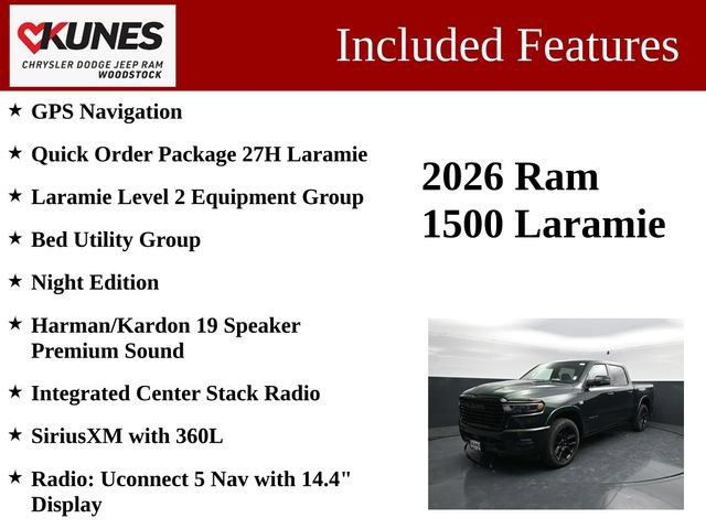 New 2026 RAM 1500 Laramie w/ Night Edition AWD/4WD image 3