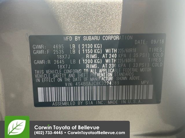 Used 2019 Subaru Outback 2.5i Limited image 7