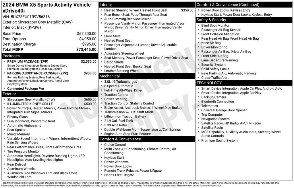 Certified 2024 BMW X5 xDrive40i w/ Premium Package AWD/4WD image 2