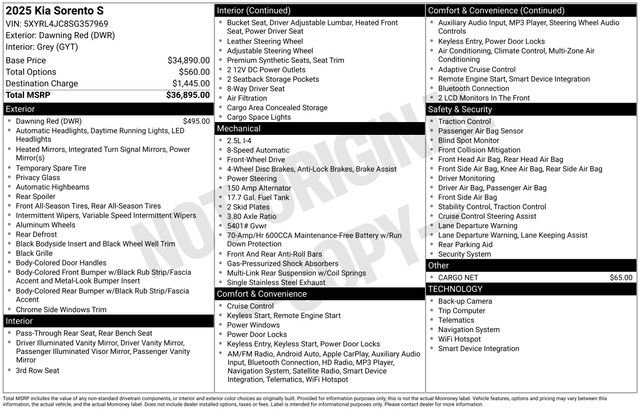 Used 2025 Kia Sorento S image 4