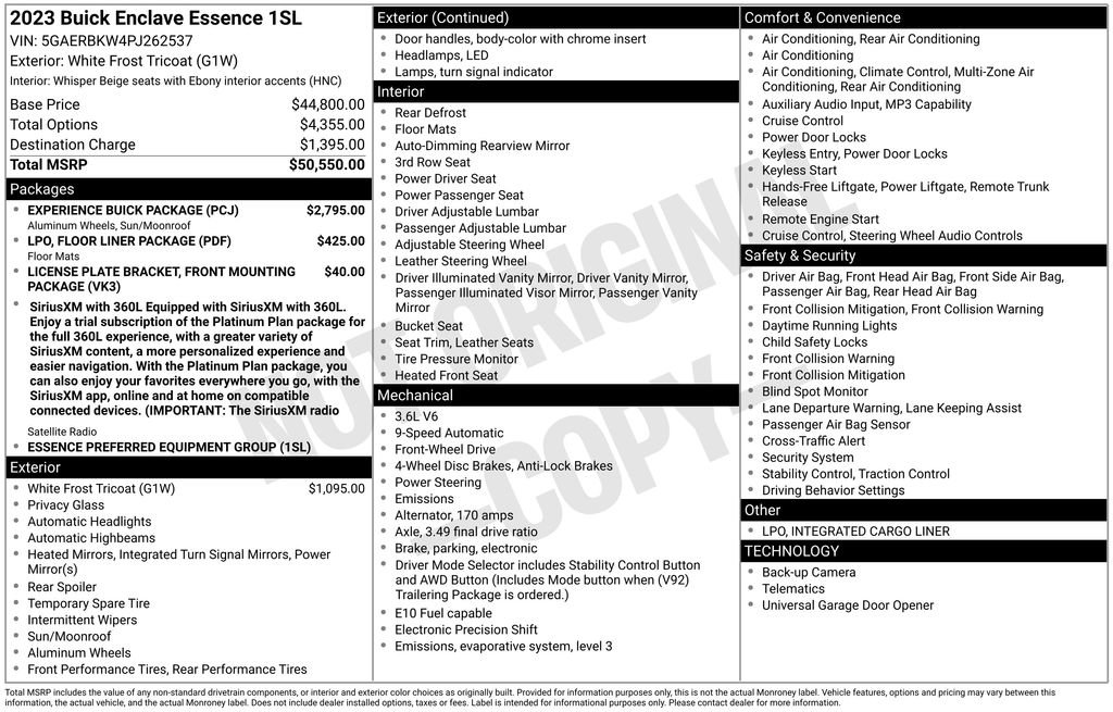 Used 2023 Buick Enclave Essence w/ Experience Buick Package FWD image 23