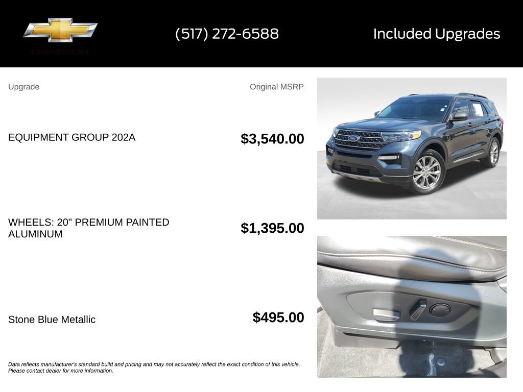 Used 2022 Ford Explorer XLT w/ Equipment Group 202A AWD/4WD image 15