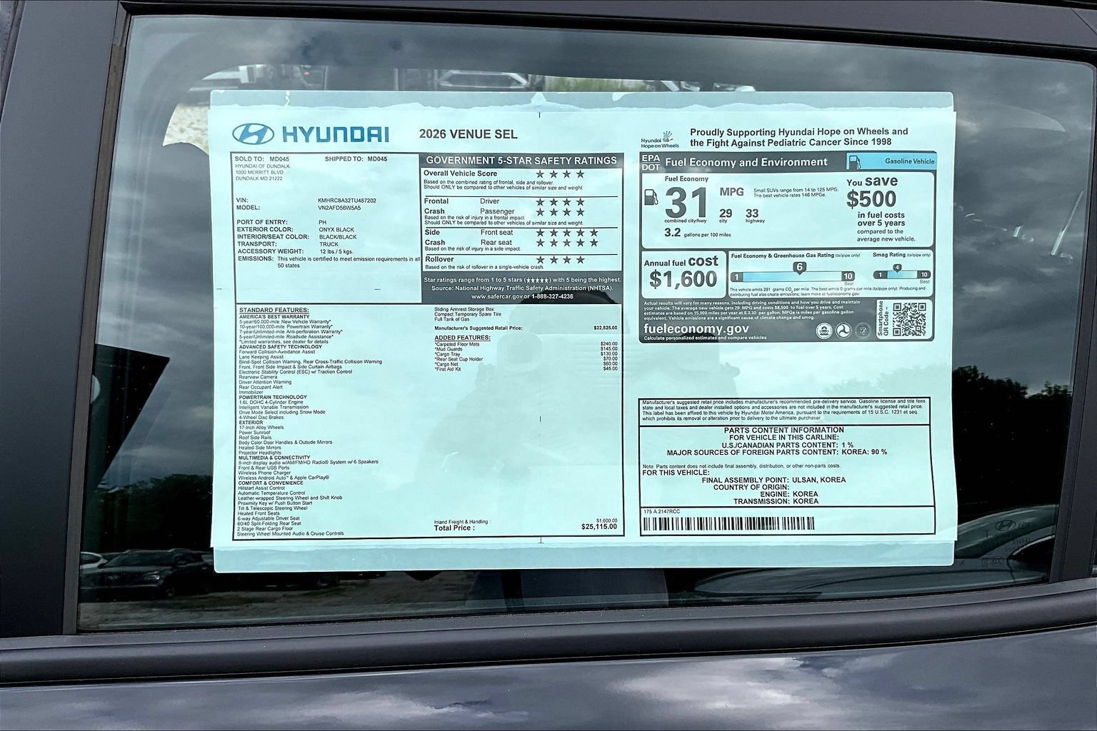 New 2026 Hyundai Venue SEL FWD image 13